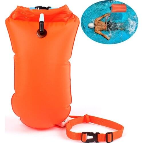 PVC Storage Float Inflatable Flotation Bags Safety Tow Float Dry Bag Double Air Bag With Waist Belt Swimming Pool Seaside Drift