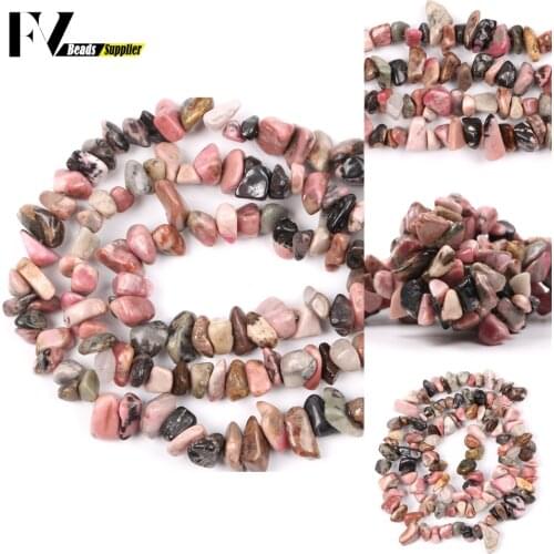 Natural Stone 5-8mm Irregular Black Lace Rhodonite Chip Beads For Jewelry Making Diy Bracelets Necklace Bracelets Needlwork 15"