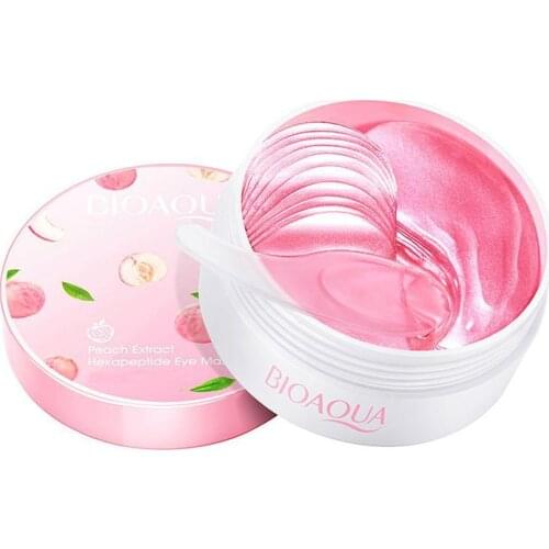 Peach Hexapeptide Eye Mask Deeply Moisturizes Relieves Puffiness Anti Aging Eye Patches Firming Brighten Skin Eye Care Masks
