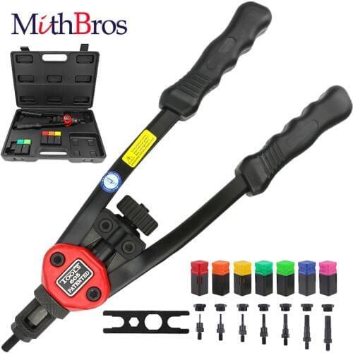 MithBros Rivet Gun 12" Riveter Nut tool Nail Gun Auto Rivet Tool Hand Insert Rivet Nut Tool Manual Mandrels M3 M4 M5 M6 M8