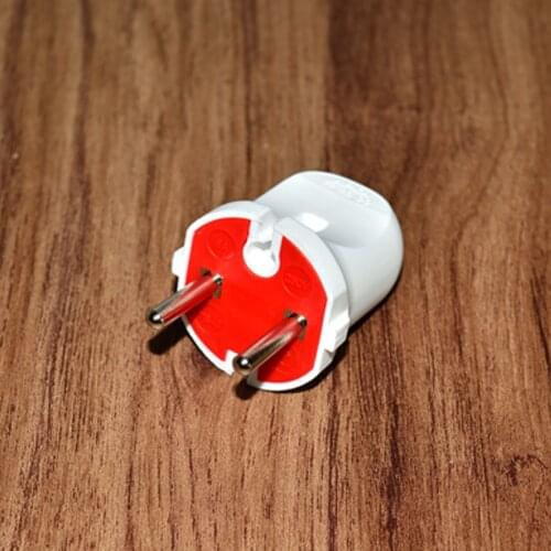 PnpnElectric Ayka White Ungrounded Male To Male Plug EU 1P + N 16A Plastic IP44 Portable Usage 220 VAC