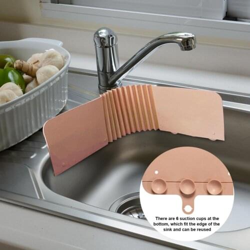 Suction Cup Sink Water Splash Guard Anti-water Board Kitchen Fruit Vegetable Washing Supplies Baffle Screen Specialty Gadget