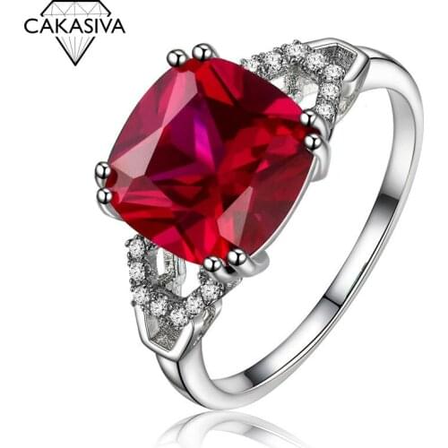 S925 Sterling Silver AAA Ruby Emerald Zircon Ring for Women Engagement Wedding Gift Jewelry Ring Wholesale