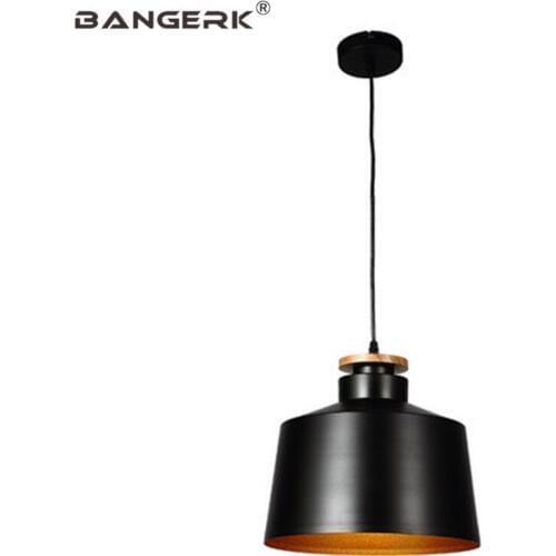 Nordic Design Loft Lamps LED Pendant Lamp Modern Iron Wood Hanging Light Pendant Lighting Industrial Wind Dining Room Lights