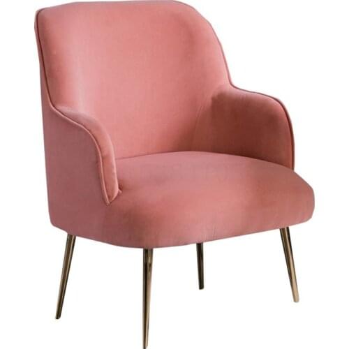 Nordic single sofa dessert lazy light luxury mini pink table and chairs balcony bedroom small sofa