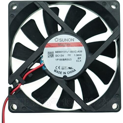 SUNON ME80151V1-000C-A99 Server Cooling Fan DC 12V 1.96W 80x80x15mm 2-Wire