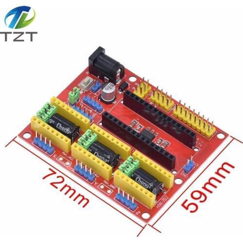 TZT New CNC Shield V4 Engraving Machine / 3D Printer / A4988 Driver Expansion Board for arduino Diy Kit