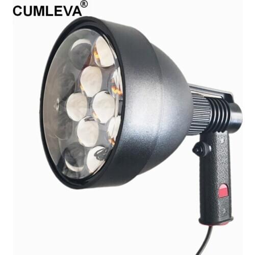 Ultra Bright 150MM CREE 60W LED Hunting Lamp Emergency Lamp 5400LM LED Handheld Spotlight For Marine Hunting