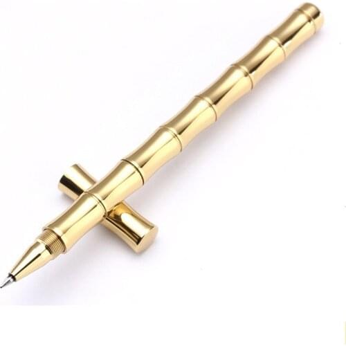 Bamboo section Removable manual brass Collection gifts classic style Fine thread connection Carefully polished Rollerball Pen