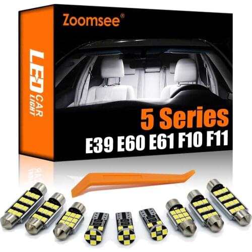 Zoomsee Best Vehicle Canbus LED Lamp Car Interior Door Glove Trunk Light Bulb Kit For BMW 5 Series E39 E60 E61 F10 F11 1996-2017