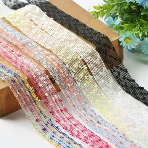 5 yards long 2.7cm color lace belt, lace tassel DIY embroidery handicraft clothing headpiece neckpiece handmade accessories