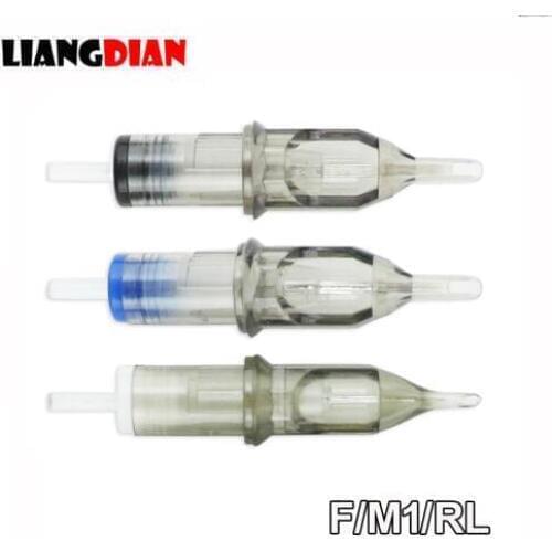 10pcs Disposable Sterilized Flat Liner Tatu Tattoo Cartridge Needles For Permanent Lip Eyebrow Makeup Tattoo Rotary Pen Supplies