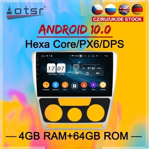 2 Din IPS Screen Android 10.0 DSP Car Multimedia Player For SKODA octiva 2012 AT Navigation Audio Radio WIFI BT Stereo head unit