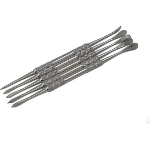 5pcs Stainless steel Dab Wax Carvers tool are Carving Slick oil Dabber Tools for Bho butane oil herb and hash in 120mm length