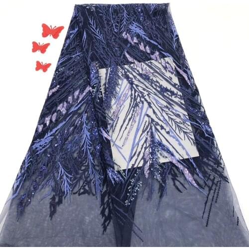 African Sequin Lace Fabric Latest Fabric 2021 High Quality Lace Fabric Nigerian Tulle Lace Fabric SZ0148