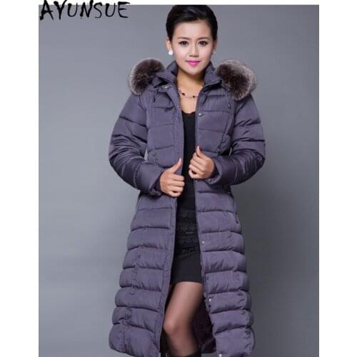 AYUNSUE Fashion High Quality Womens Winter Jacket Cotton Parkas Woman Plus Size Hooded Warm Coat Female Abrigo Mujer Zjt334