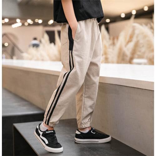 Summer Teen Boys Pants Children Casual Kids Trousers Teenage Clothes Clothing For Big Boys 4 6 8 12 14 Years
