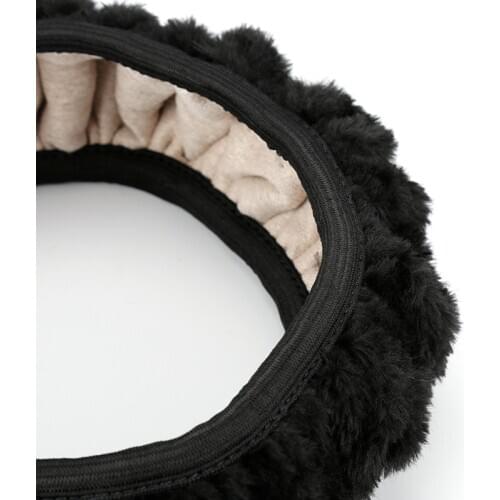Car Steering Wheel Cover Winter Universal Hand Brake Gear Position Gear Three-piece Fur Cover Car Interior Accessories