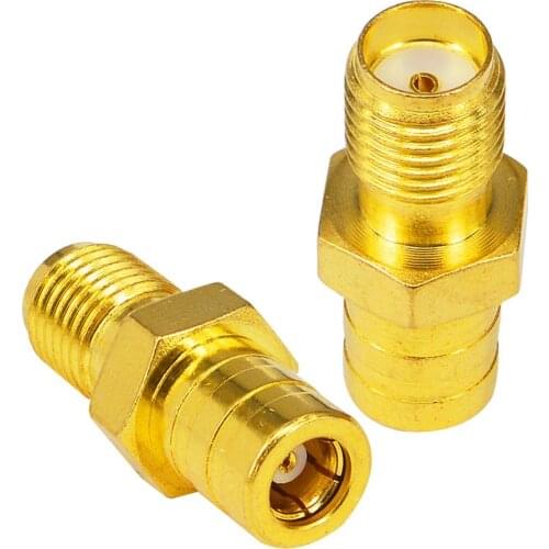 2 Pieces 50ohm SMA Female to SMB Female DAB Digital Radio Aerial Antenna Connector Adapter