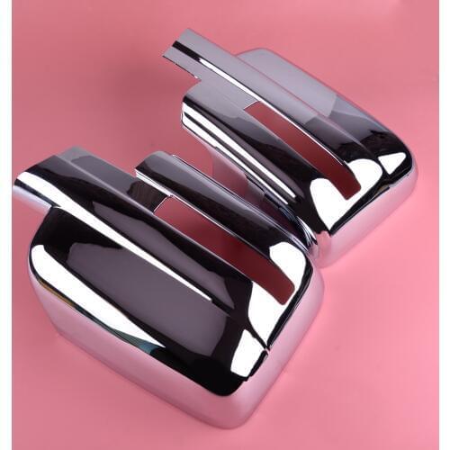 CITALL NEW 2Pcs Triple Chrome Side Mirror Cover Trim Fit for Ford F150 2009 2010 2011 2012 2013 2014