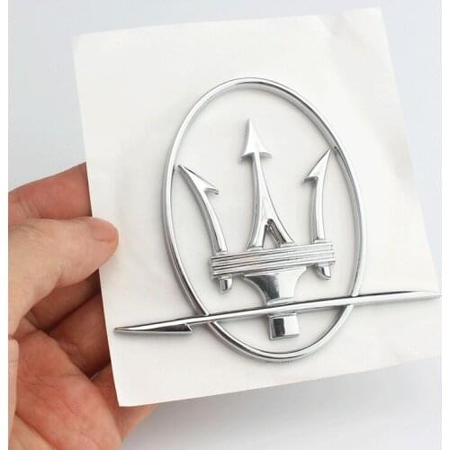 For Maserati Quattroporte Ghibli Granturismo Levante Car Trunk Body Emblem Badge Decoration Sticker Car 3D ABS Decals Stickers