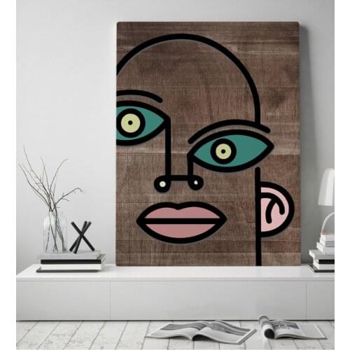 BK Home Picasso Style Design Canvas Table 50x70cm-1