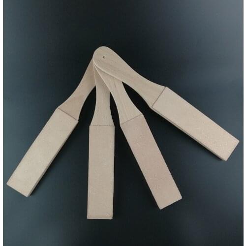 New Wood Handle Leather Cutting Tool Double Sided Polish Compound Shaving Razors Knives Leather Sharpening Strop Tools