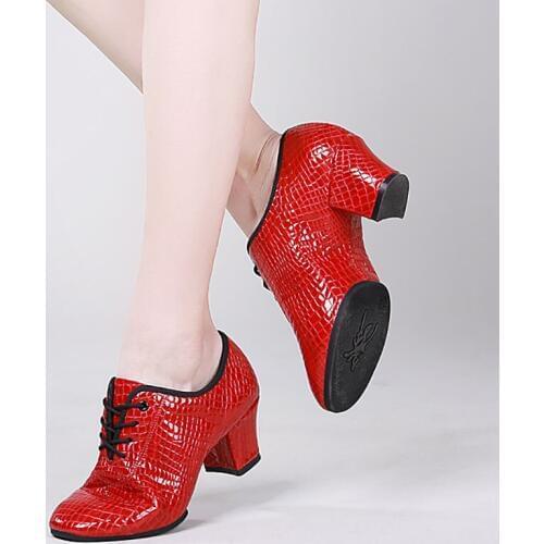 USHINE BD90 Quality Heel 5cm Soft Stone Pattern Fitness ChaCha Teacher BD Ballroom Latin Ballet Dance Shoes Woman