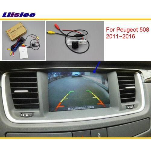 Car Reverse Rear View Camera For Peugeot 508 2011~2016 Compatible Original Screen Vehicle Back Up CAM Sets RCA Adapter