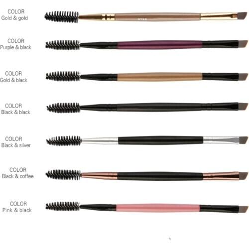 Eyelash Eyebrow Brush Double Head Brush Eyelash Eyebrow Cosmetics Beauty Tools Professional Beveled Spiral Brush Newly