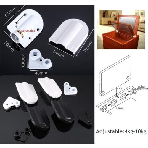4-10KG Adjustable Hydraulic Soft Flap Slow Down Hinge Makeup Dresser Dressing Tabletop Desktop Cabinet