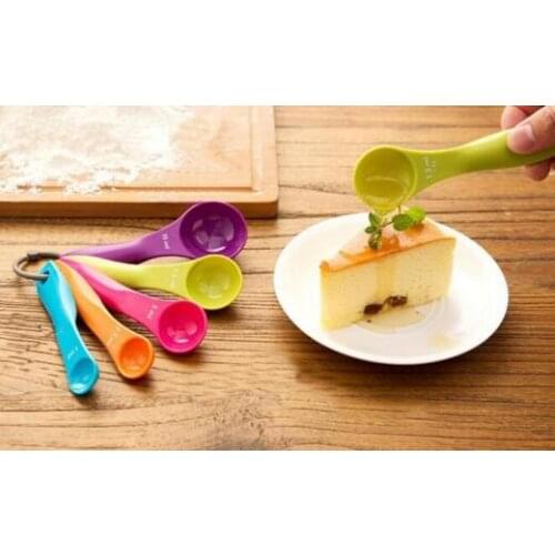 Party Favors colorful 5 sets colorful of kitchen spoon thickened quality food grade baking tools section measuring spoon Mini