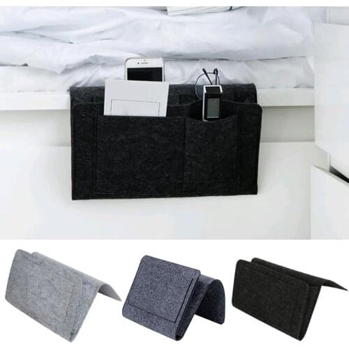 Bedside Storage Bag Felt Bed Sofa Pocket Phone Hanging Organizer Room Holder Pockets Bolsillos De Almacenamiento Storage Tool