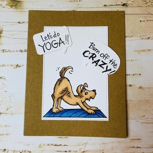 Cats Dogs "Lets Do Yoga" New 6x7inch Transparent Silicone Clear Stamp For Scrapbooking DIY Craft Decoration Soft Stamp