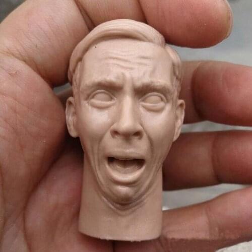 Blank 1/6 The Second World War Phiz Man Head Sculpt Unpainted Fit 12" B Style