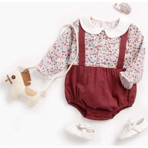 Sanlutoz Newborn Baby Girl Bodysuits Flowers Toddler Girls Clothes Princess Infant Clothing Fashion