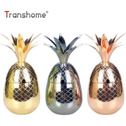 Transhome Pineapple Tumbler Moscow Mule Mugs 900ml Beer Copper Mug Stainless Steel Cup Cocktail Cup Wine Glass Drinking Bar Tool