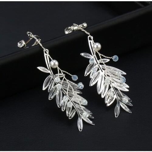 Princess Hair Ornaments Wedding Earring Headband Set Diadema Beautiful Wedding Tiaras Decorative Accessories for Prom Party