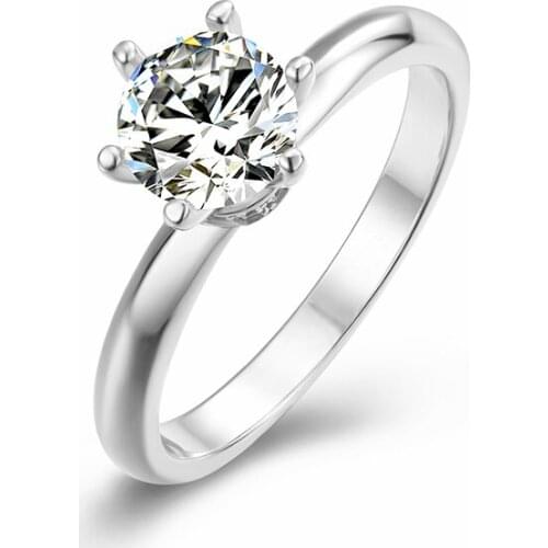 BOEYCJR 925 Silver Heart 1ct F color Moissanite VVS1 Elegant Engagement Wedding Ring With national certificate for Women Gift