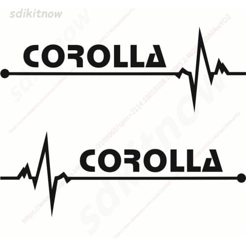 1pair Heart Car Sports Decal Sticker Styling Windows Door Decoration For toyota corolla verso 2008 2011 2014 2018 2005 2007