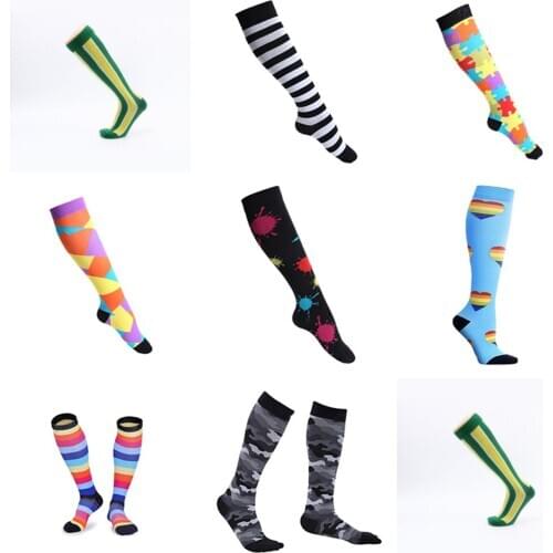 1 Pair of Sports Compression Socks For Women Men Medical Nursing Travel Running