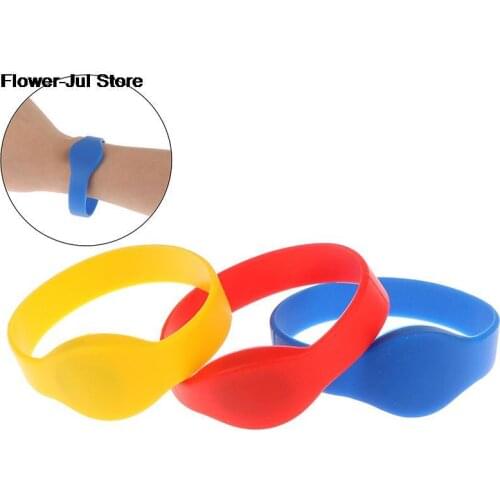 1pc 125khz EM4100 TK4100 Wristband RFID Bracelet ID Card Silicone Band Read Only Access Control Card 3 Colors
