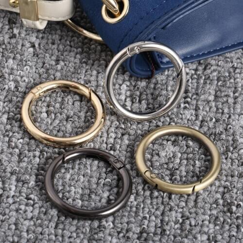 5Pcs Metal Spring Gate O Ring Openable Keyring Handbag Leather Bag Belt Strap Dog Chain Buckle Snap Clasp Clip Trigger Craft DIY