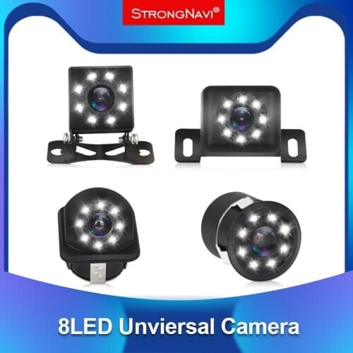 8 LED Car Rear View Camera 170 Degree HD Video Night Vision Reversing Auto Parking Monitor CCD Waterproof