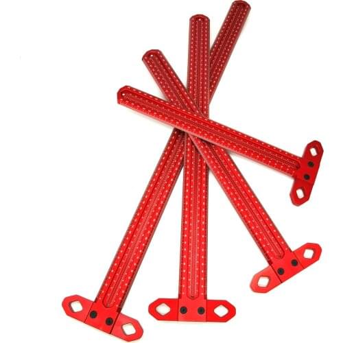 Woodworking Scribe Center Finder T Type Ruler Gauge Crossed-Out Tool Aluminum Alloy Measuring Tools Marking Hole Scribing