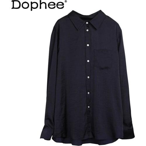 Dophee Satin Blouses