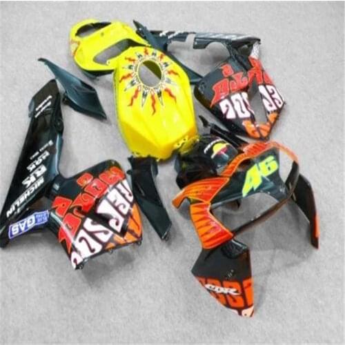 Dor-Injection mold Fairing kit for CBR600RR F5 05 06 CBR 600RR 2005 2006 CBR600 yellow orange Fairings set+ gifts