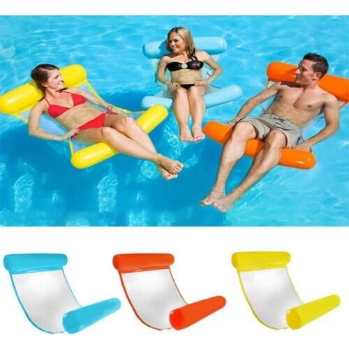 Eco-Friendly PVC Folding Bath Tub Inflatable Hammock Swimming Pool Inflatable Mat Toys Raft Floating Bed Adult Swimming Mattress