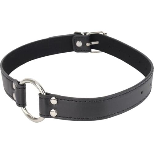 IKOKY Hot Sex Toys for Woman Oral Fixation Head Harness PU Leather Adult Products O Ring Open Mouth Gag SM Bondage Strap