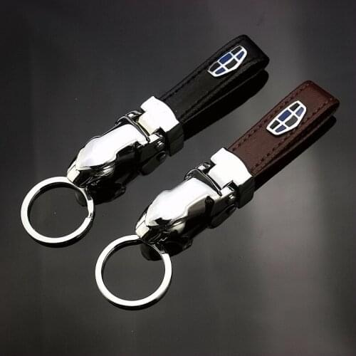 Leather Styling Car Key Rings Accessories for Geely Emblem Emgrand EC7 EC8 X7 7 GE GT EV8 EX7 Vision CK GE MK Bl King Kong Gx7